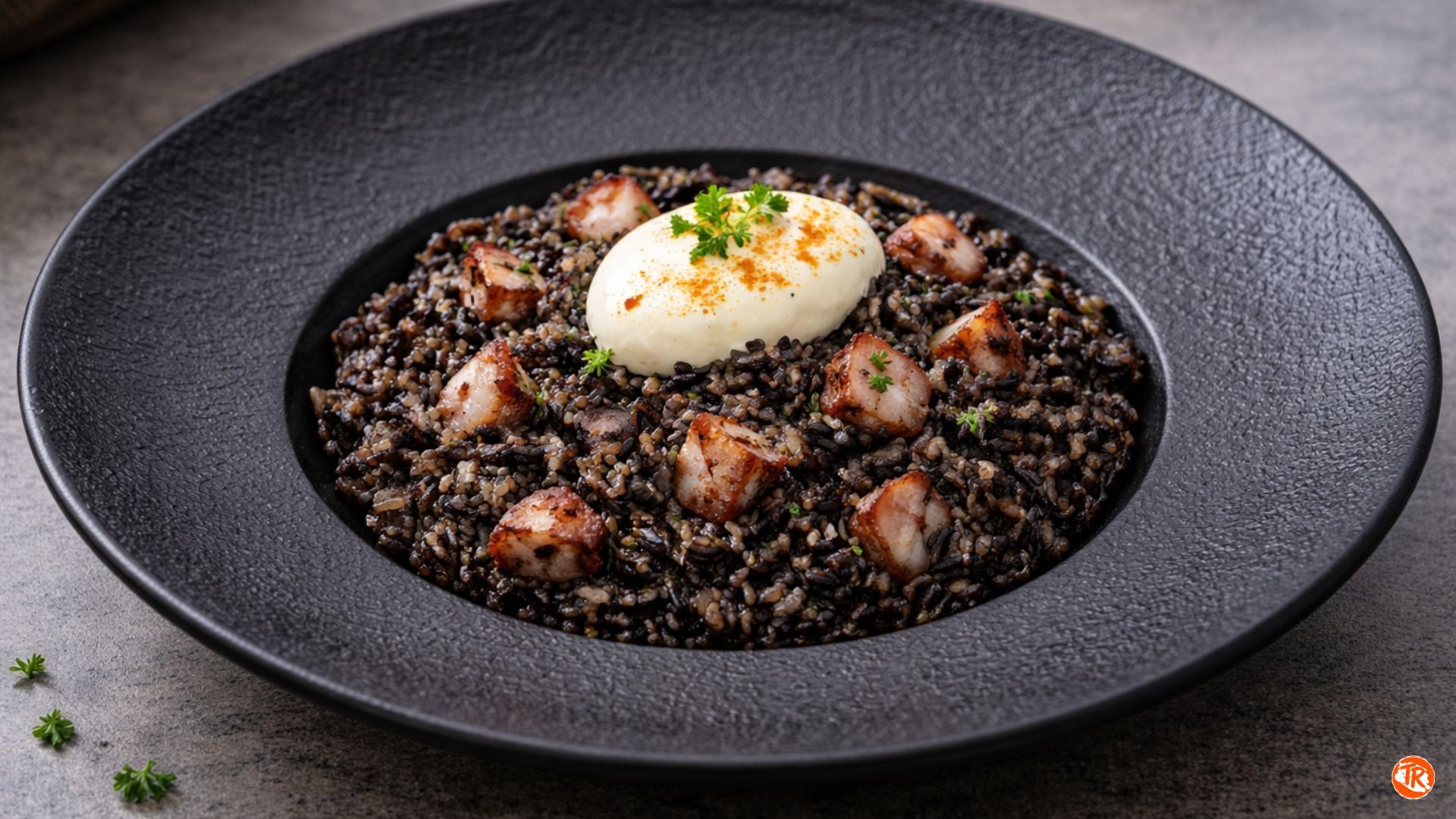 ARROZ NEGRO CON PULPO Y ALIOLI