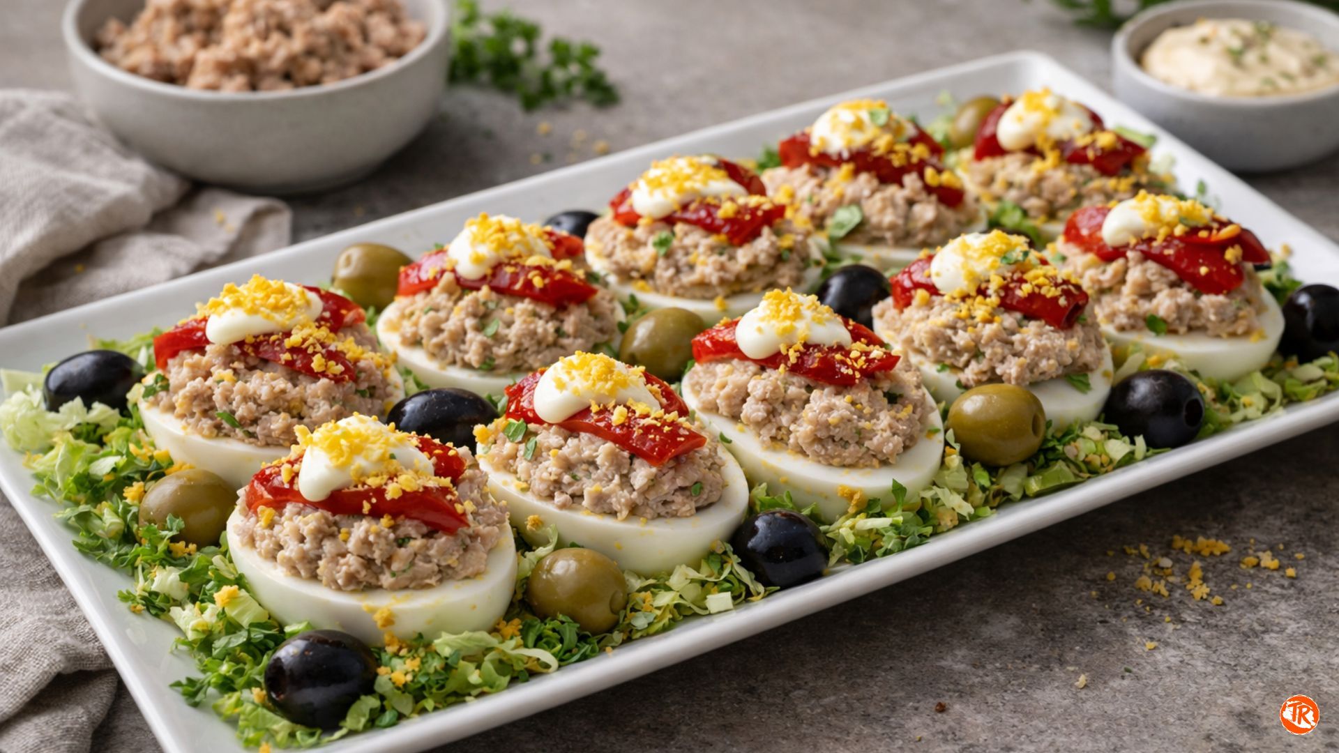 HUEVOS RELLENOS CON ATÚN