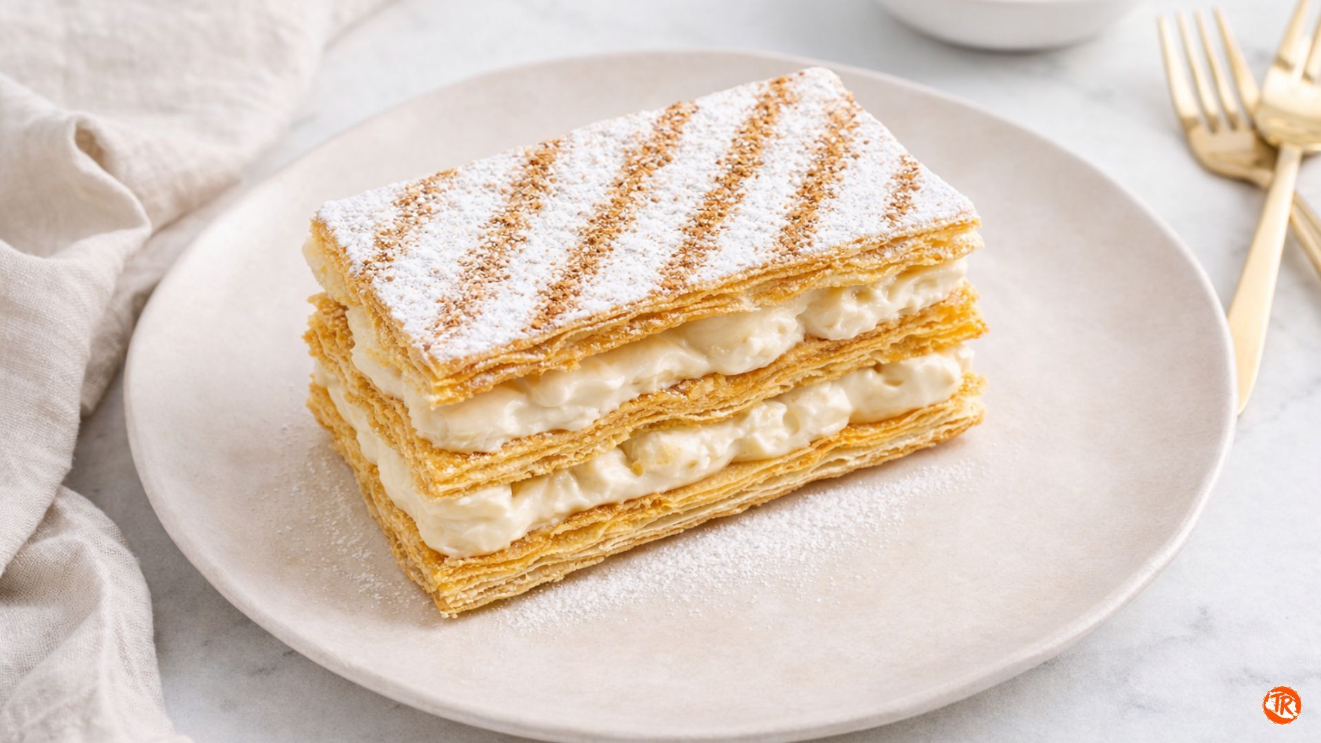 MILHOJAS CON CREMA DE ALMENDRAS