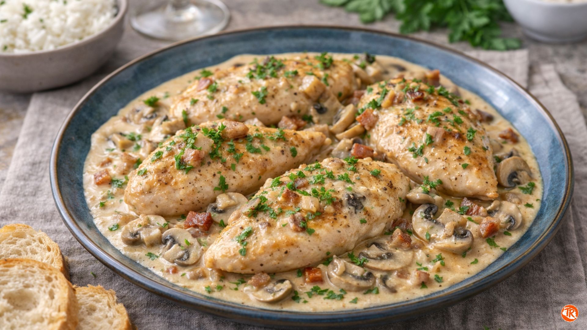 PECHUGA DE POLLO EN SALSA DE CHAMPIÑONES