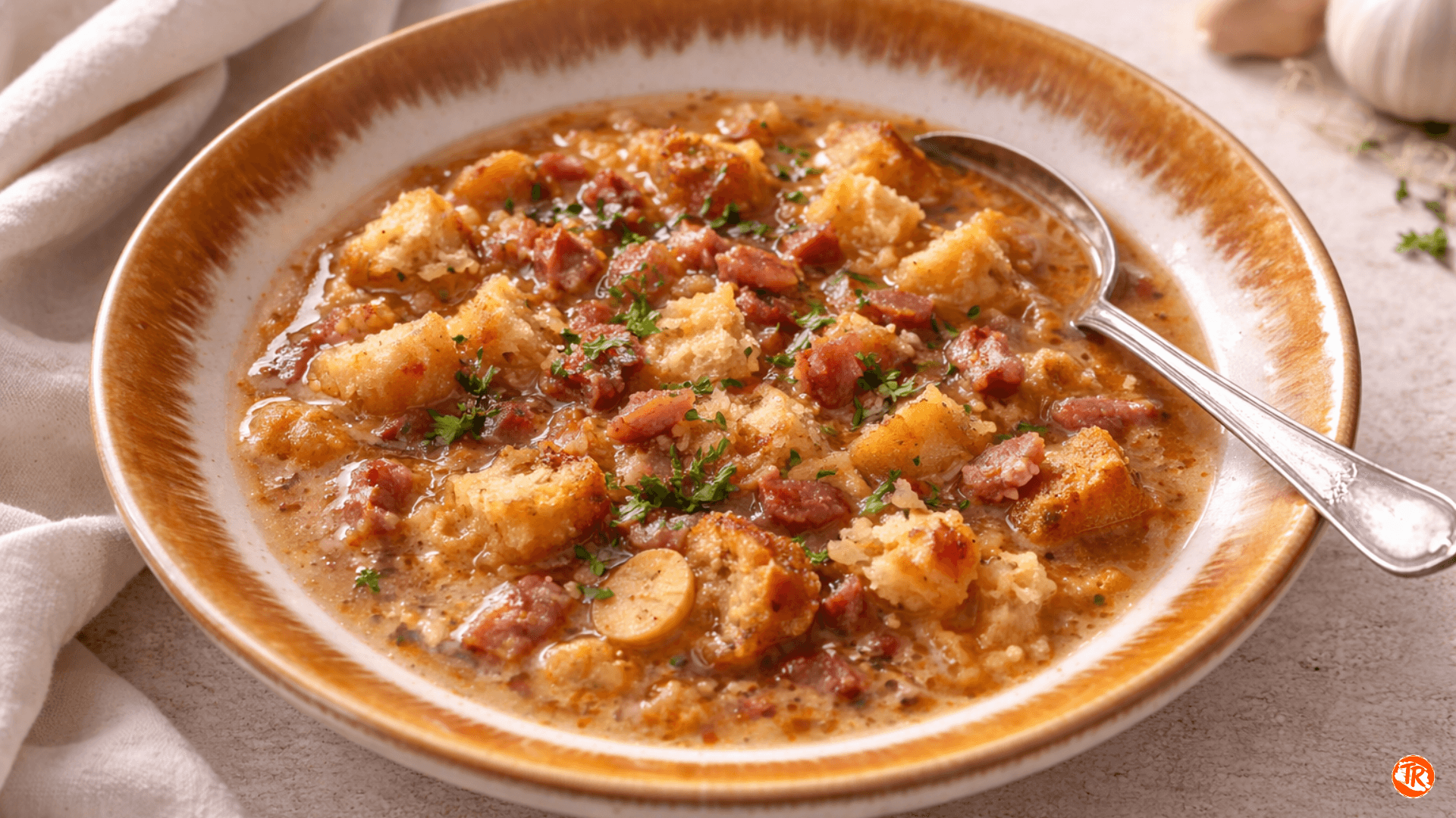 SOPA DE AJO CON JAMÓN